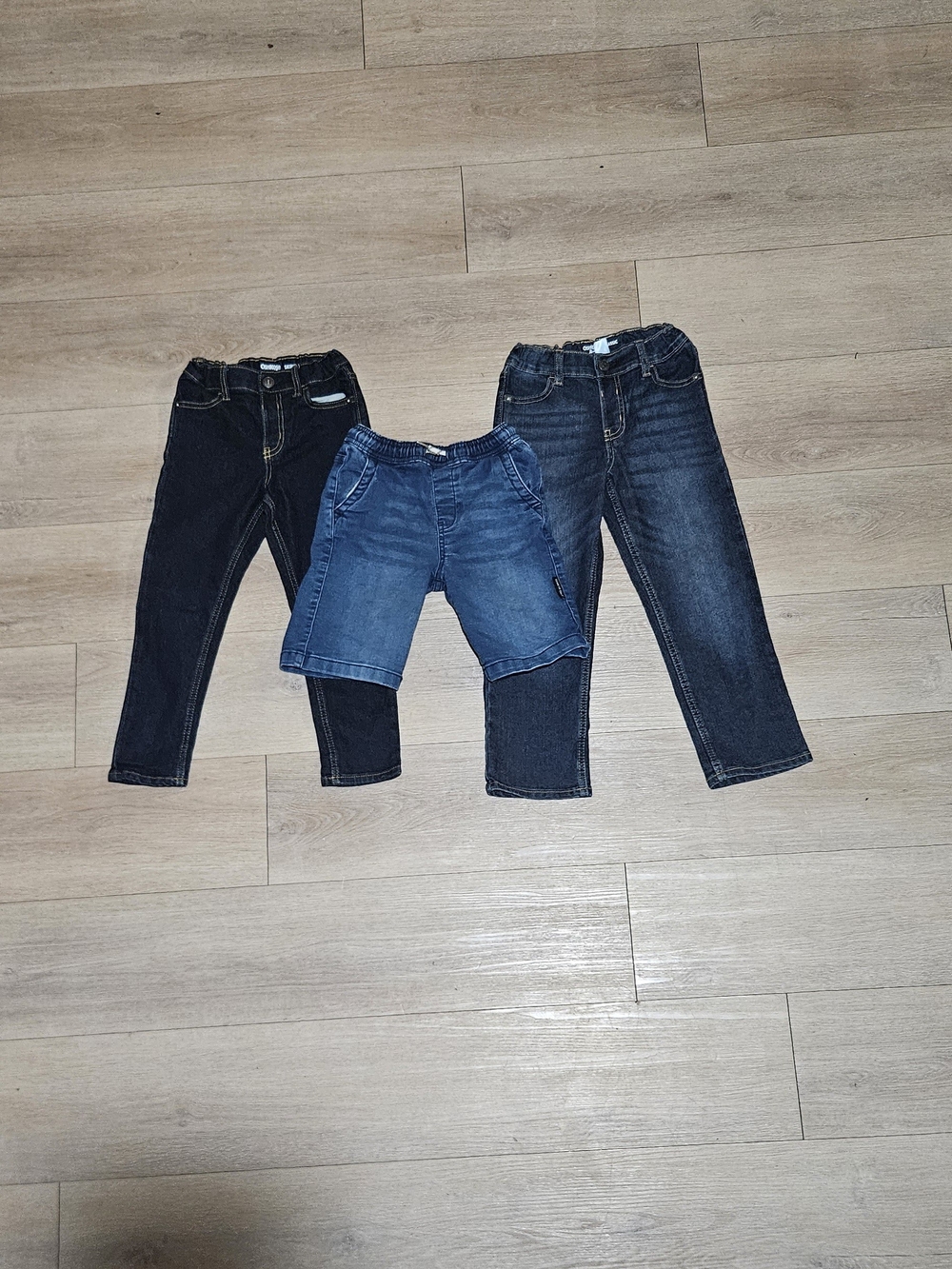 OshKosh B'gosh Trio of Kids Denim - Dark Blue & Medium Blue// Kenneth Cole Short